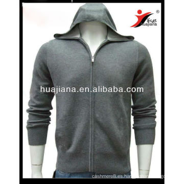 Sudadera con capucha de cachemira de hombre de lujo con cremallera completa